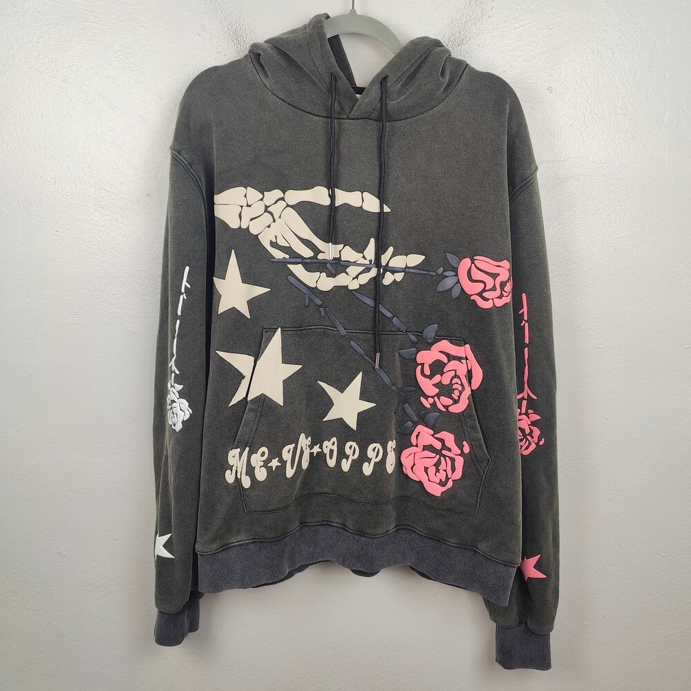 Ferrari Massari Me Vs Opps Hoodie Mens Large‎ Gray Sweatshirt Cotton Terry